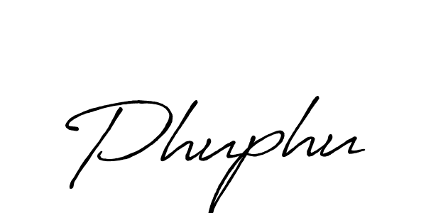 Use a signature maker to create a handwritten signature online. With this signature software, you can design (Antro_Vectra_Bolder) your own signature for name Phuphu. Phuphu signature style 7 images and pictures png