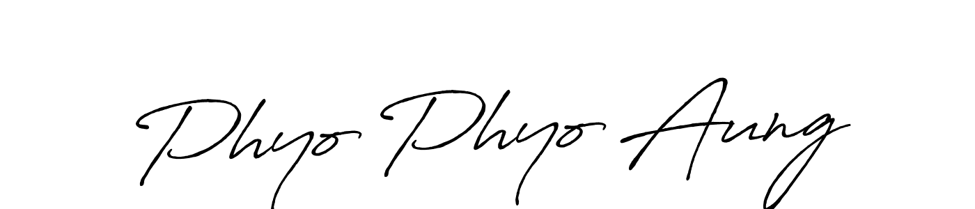 Once you've used our free online signature maker to create your best signature Antro_Vectra_Bolder style, it's time to enjoy all of the benefits that Phyo Phyo Aung name signing documents. Phyo Phyo Aung signature style 7 images and pictures png