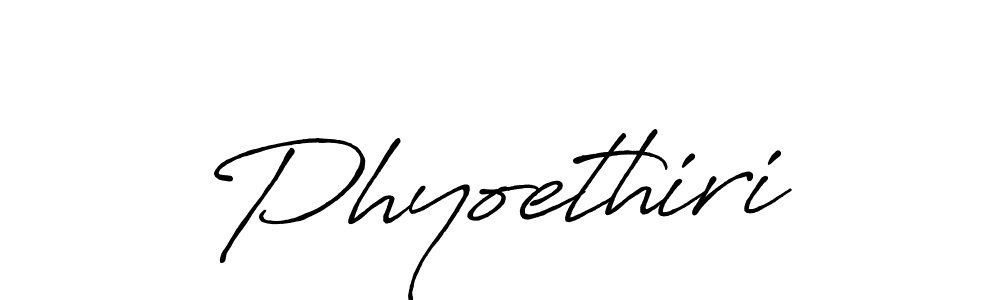 Make a beautiful signature design for name Phyoethiri. With this signature (Antro_Vectra_Bolder) style, you can create a handwritten signature for free. Phyoethiri signature style 7 images and pictures png