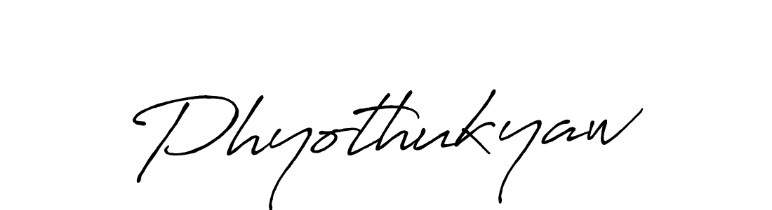 Phyothukyaw stylish signature style. Best Handwritten Sign (Antro_Vectra_Bolder) for my name. Handwritten Signature Collection Ideas for my name Phyothukyaw. Phyothukyaw signature style 7 images and pictures png