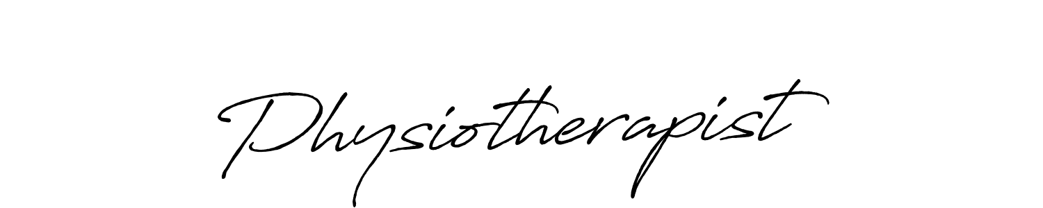 How to make Physiotherapist signature? Antro_Vectra_Bolder is a professional autograph style. Create handwritten signature for Physiotherapist name. Physiotherapist signature style 7 images and pictures png