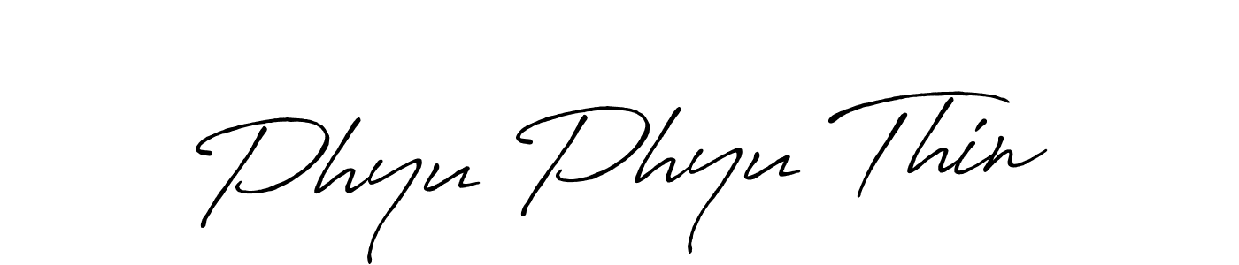 Use a signature maker to create a handwritten signature online. With this signature software, you can design (Antro_Vectra_Bolder) your own signature for name Phyu Phyu Thin. Phyu Phyu Thin signature style 7 images and pictures png