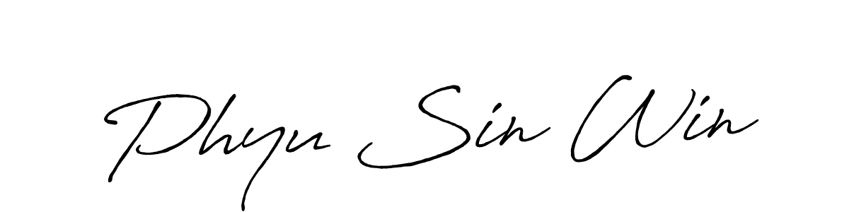 Similarly Antro_Vectra_Bolder is the best handwritten signature design. Signature creator online .You can use it as an online autograph creator for name Phyu Sin Win. Phyu Sin Win signature style 7 images and pictures png