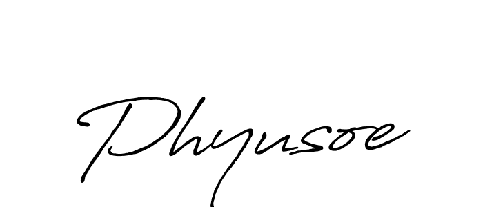 It looks lik you need a new signature style for name Phyusoe. Design unique handwritten (Antro_Vectra_Bolder) signature with our free signature maker in just a few clicks. Phyusoe signature style 7 images and pictures png