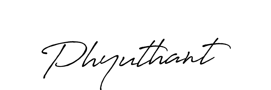 How to make Phyuthant name signature. Use Antro_Vectra_Bolder style for creating short signs online. This is the latest handwritten sign. Phyuthant signature style 7 images and pictures png