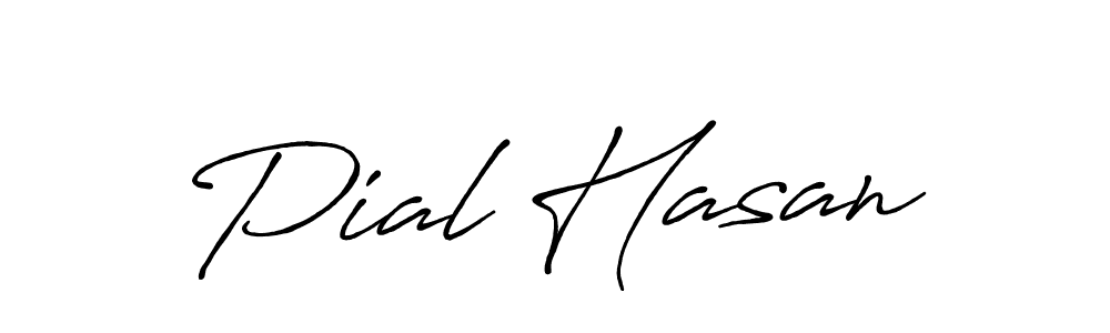 How to make Pial Hasan name signature. Use Antro_Vectra_Bolder style for creating short signs online. This is the latest handwritten sign. Pial Hasan signature style 7 images and pictures png
