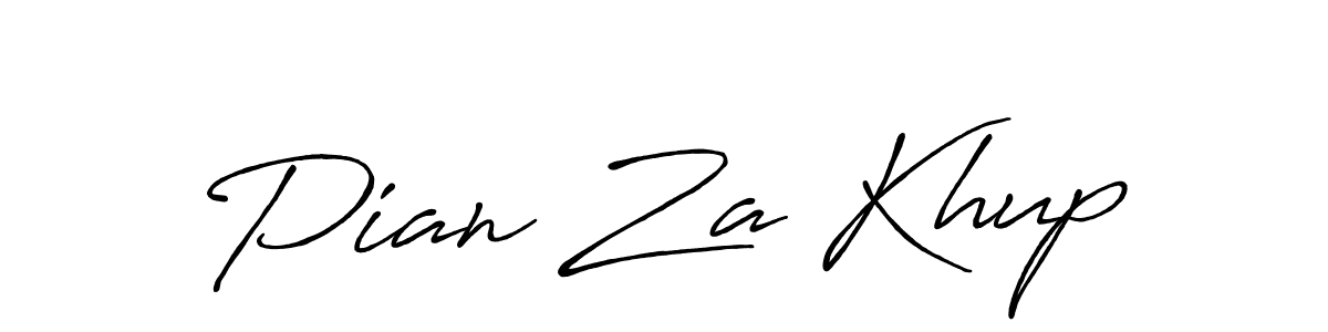 Design your own signature with our free online signature maker. With this signature software, you can create a handwritten (Antro_Vectra_Bolder) signature for name Pian Za Khup. Pian Za Khup signature style 7 images and pictures png