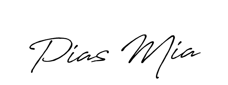 Pias Mia stylish signature style. Best Handwritten Sign (Antro_Vectra_Bolder) for my name. Handwritten Signature Collection Ideas for my name Pias Mia. Pias Mia signature style 7 images and pictures png