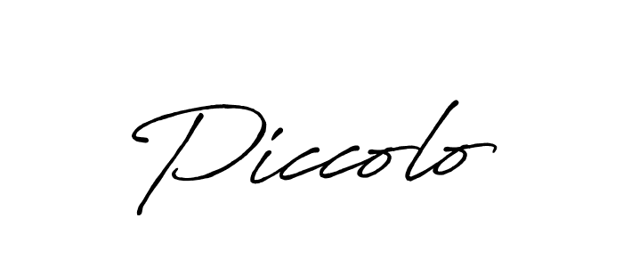 Make a beautiful signature design for name Piccolo. With this signature (Antro_Vectra_Bolder) style, you can create a handwritten signature for free. Piccolo signature style 7 images and pictures png