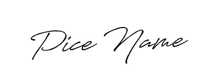 Pice Name stylish signature style. Best Handwritten Sign (Antro_Vectra_Bolder) for my name. Handwritten Signature Collection Ideas for my name Pice Name. Pice Name signature style 7 images and pictures png