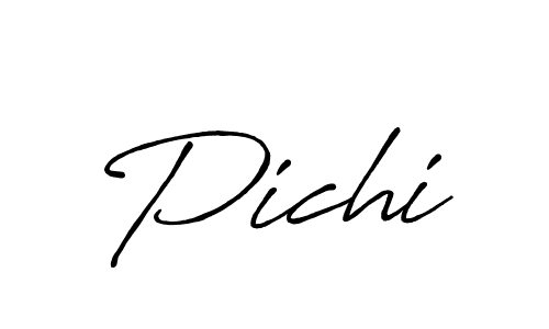 You should practise on your own different ways (Antro_Vectra_Bolder) to write your name (Pichi) in signature. don't let someone else do it for you. Pichi signature style 7 images and pictures png