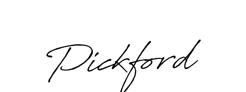 Use a signature maker to create a handwritten signature online. With this signature software, you can design (Antro_Vectra_Bolder) your own signature for name Pickford. Pickford signature style 7 images and pictures png