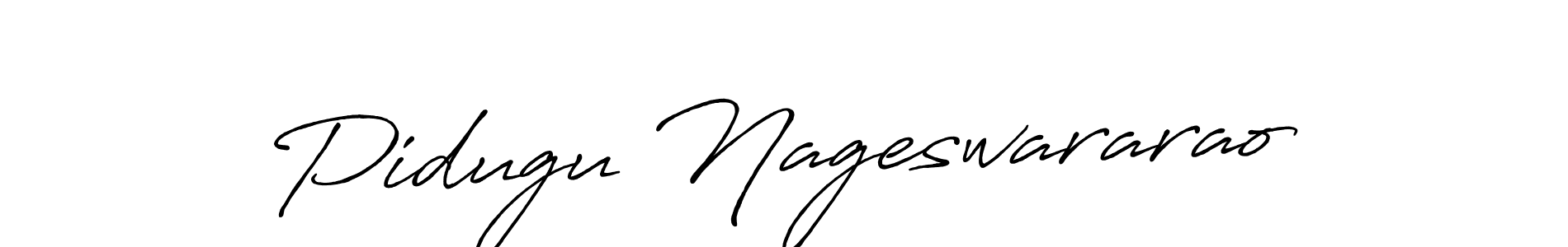 Make a beautiful signature design for name Pidugu Nageswararao. With this signature (Antro_Vectra_Bolder) style, you can create a handwritten signature for free. Pidugu Nageswararao signature style 7 images and pictures png