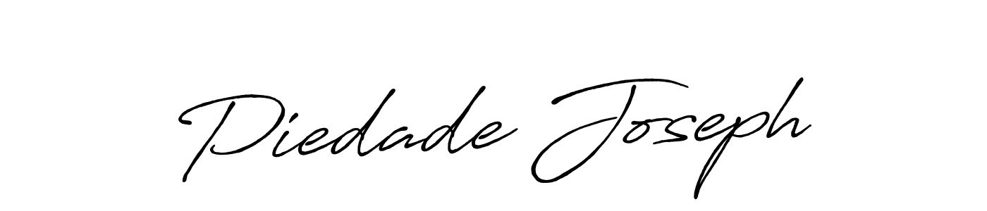 Create a beautiful signature design for name Piedade Joseph. With this signature (Antro_Vectra_Bolder) fonts, you can make a handwritten signature for free. Piedade Joseph signature style 7 images and pictures png