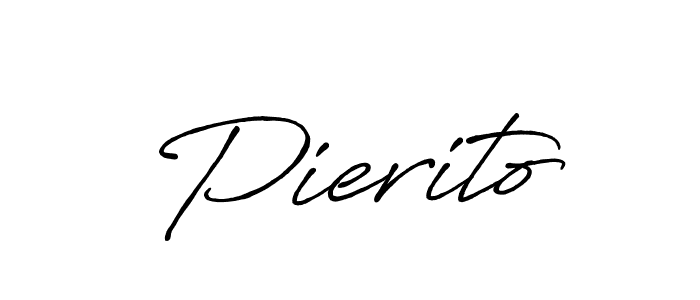 The best way (Antro_Vectra_Bolder) to make a short signature is to pick only two or three words in your name. The name Pierito include a total of six letters. For converting this name. Pierito signature style 7 images and pictures png