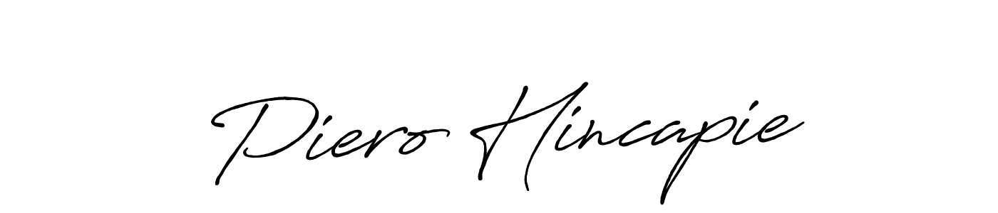 Create a beautiful signature design for name Piero Hincapie. With this signature (Antro_Vectra_Bolder) fonts, you can make a handwritten signature for free. Piero Hincapie signature style 7 images and pictures png