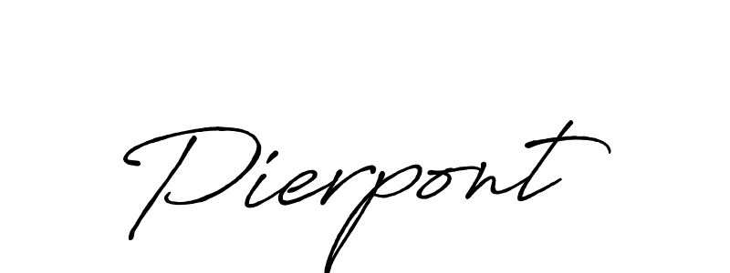 Make a beautiful signature design for name Pierpont. With this signature (Antro_Vectra_Bolder) style, you can create a handwritten signature for free. Pierpont signature style 7 images and pictures png