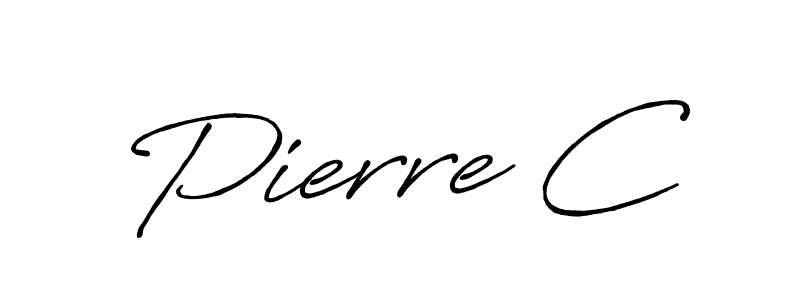 Make a beautiful signature design for name Pierre C. With this signature (Antro_Vectra_Bolder) style, you can create a handwritten signature for free. Pierre C signature style 7 images and pictures png