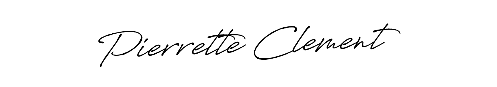 Antro_Vectra_Bolder is a professional signature style that is perfect for those who want to add a touch of class to their signature. It is also a great choice for those who want to make their signature more unique. Get Pierrette Clement name to fancy signature for free. Pierrette Clement signature style 7 images and pictures png