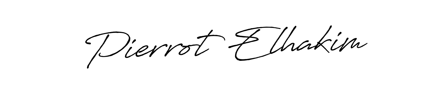 Make a beautiful signature design for name Pierrot Elhakim. With this signature (Antro_Vectra_Bolder) style, you can create a handwritten signature for free. Pierrot Elhakim signature style 7 images and pictures png