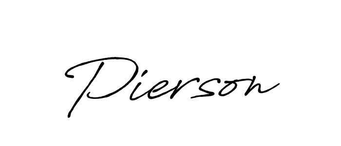 Make a beautiful signature design for name Pierson. With this signature (Antro_Vectra_Bolder) style, you can create a handwritten signature for free. Pierson signature style 7 images and pictures png
