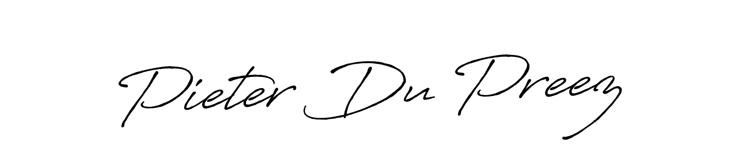Design your own signature with our free online signature maker. With this signature software, you can create a handwritten (Antro_Vectra_Bolder) signature for name Pieter Du Preez. Pieter Du Preez signature style 7 images and pictures png