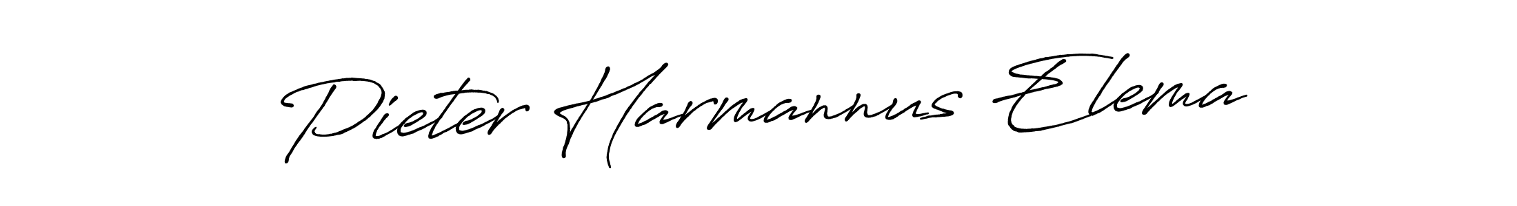 Create a beautiful signature design for name Pieter Harmannus Elema. With this signature (Antro_Vectra_Bolder) fonts, you can make a handwritten signature for free. Pieter Harmannus Elema signature style 7 images and pictures png