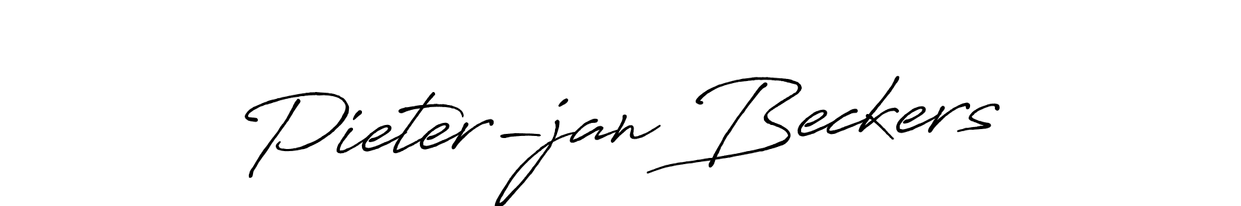 Make a beautiful signature design for name Pieter-jan Beckers. With this signature (Antro_Vectra_Bolder) style, you can create a handwritten signature for free. Pieter-jan Beckers signature style 7 images and pictures png