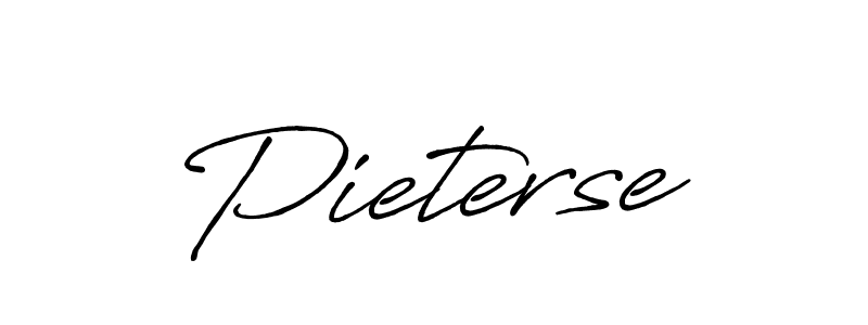 You should practise on your own different ways (Antro_Vectra_Bolder) to write your name (Pieterse) in signature. don't let someone else do it for you. Pieterse signature style 7 images and pictures png