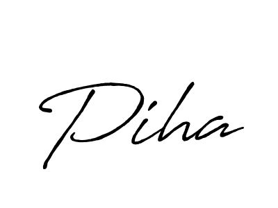 How to make Piha name signature. Use Antro_Vectra_Bolder style for creating short signs online. This is the latest handwritten sign. Piha signature style 7 images and pictures png