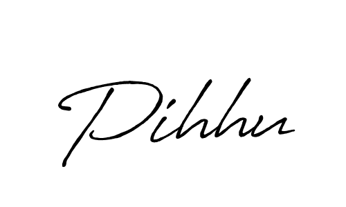 How to make Pihhu name signature. Use Antro_Vectra_Bolder style for creating short signs online. This is the latest handwritten sign. Pihhu signature style 7 images and pictures png