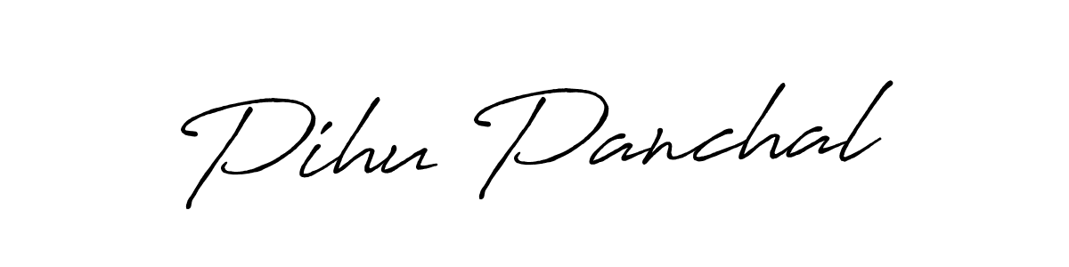 How to make Pihu Panchal signature? Antro_Vectra_Bolder is a professional autograph style. Create handwritten signature for Pihu Panchal name. Pihu Panchal signature style 7 images and pictures png