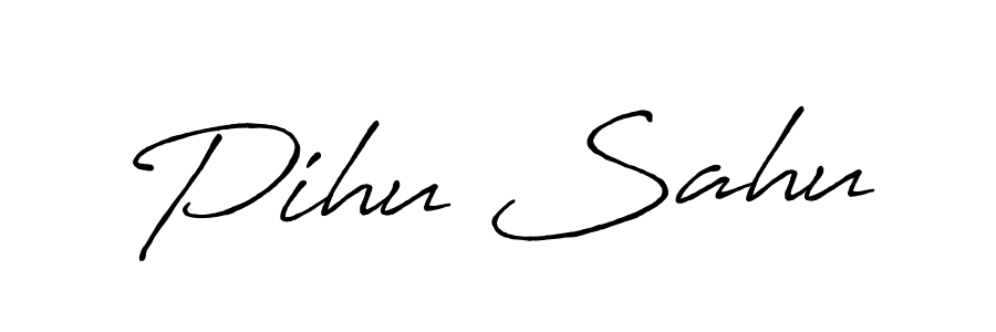 How to make Pihu Sahu signature? Antro_Vectra_Bolder is a professional autograph style. Create handwritten signature for Pihu Sahu name. Pihu Sahu signature style 7 images and pictures png