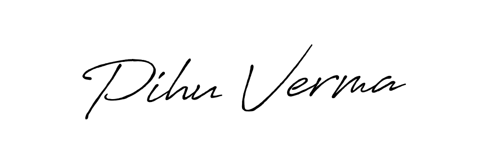 How to Draw Pihu Verma signature style? Antro_Vectra_Bolder is a latest design signature styles for name Pihu Verma. Pihu Verma signature style 7 images and pictures png