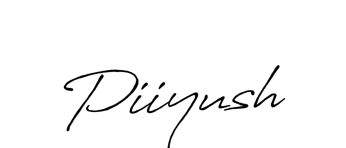 Use a signature maker to create a handwritten signature online. With this signature software, you can design (Antro_Vectra_Bolder) your own signature for name Piiyush. Piiyush signature style 7 images and pictures png