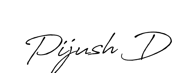 Make a beautiful signature design for name Pijush D. With this signature (Antro_Vectra_Bolder) style, you can create a handwritten signature for free. Pijush D signature style 7 images and pictures png
