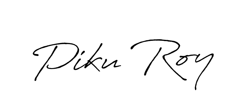 Also You can easily find your signature by using the search form. We will create Piku Roy name handwritten signature images for you free of cost using Antro_Vectra_Bolder sign style. Piku Roy signature style 7 images and pictures png