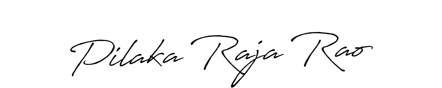 Create a beautiful signature design for name Pilaka Raja Rao. With this signature (Antro_Vectra_Bolder) fonts, you can make a handwritten signature for free. Pilaka Raja Rao signature style 7 images and pictures png