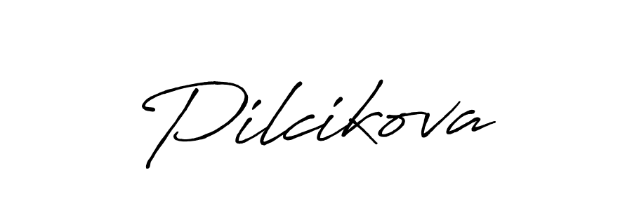 Design your own signature with our free online signature maker. With this signature software, you can create a handwritten (Antro_Vectra_Bolder) signature for name Pilcikova. Pilcikova signature style 7 images and pictures png