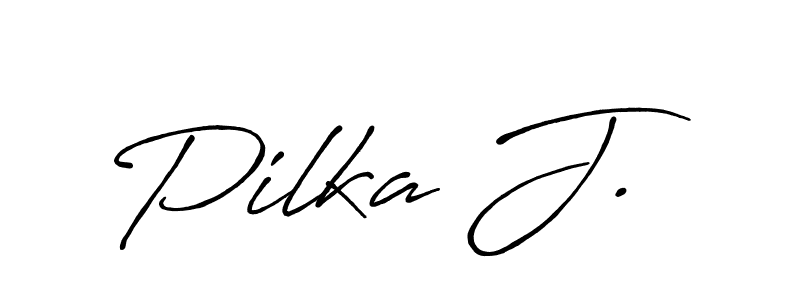 Create a beautiful signature design for name Pilka J.. With this signature (Antro_Vectra_Bolder) fonts, you can make a handwritten signature for free. Pilka J. signature style 7 images and pictures png
