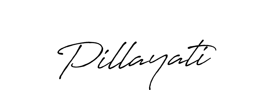 Design your own signature with our free online signature maker. With this signature software, you can create a handwritten (Antro_Vectra_Bolder) signature for name Pillayati. Pillayati signature style 7 images and pictures png