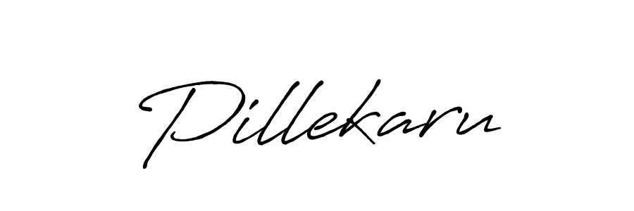 How to make Pillekaru signature? Antro_Vectra_Bolder is a professional autograph style. Create handwritten signature for Pillekaru name. Pillekaru signature style 7 images and pictures png