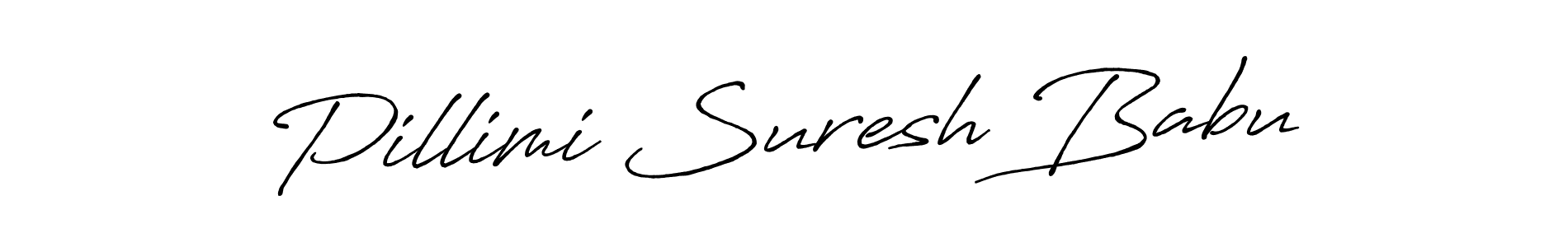 Make a beautiful signature design for name Pillimi Suresh Babu. With this signature (Antro_Vectra_Bolder) style, you can create a handwritten signature for free. Pillimi Suresh Babu signature style 7 images and pictures png