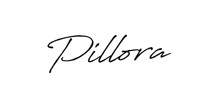 Make a beautiful signature design for name Pillora. With this signature (Antro_Vectra_Bolder) style, you can create a handwritten signature for free. Pillora signature style 7 images and pictures png