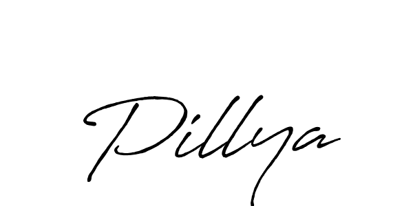 Design your own signature with our free online signature maker. With this signature software, you can create a handwritten (Antro_Vectra_Bolder) signature for name Pillya. Pillya signature style 7 images and pictures png