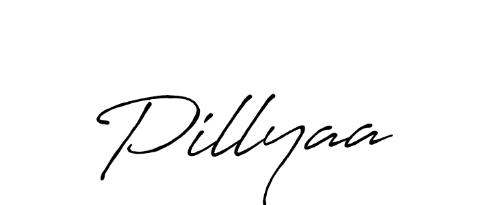 Make a beautiful signature design for name Pillyaa. With this signature (Antro_Vectra_Bolder) style, you can create a handwritten signature for free. Pillyaa signature style 7 images and pictures png