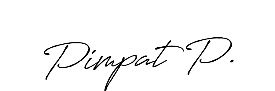 Create a beautiful signature design for name Pimpat P.. With this signature (Antro_Vectra_Bolder) fonts, you can make a handwritten signature for free. Pimpat P. signature style 7 images and pictures png