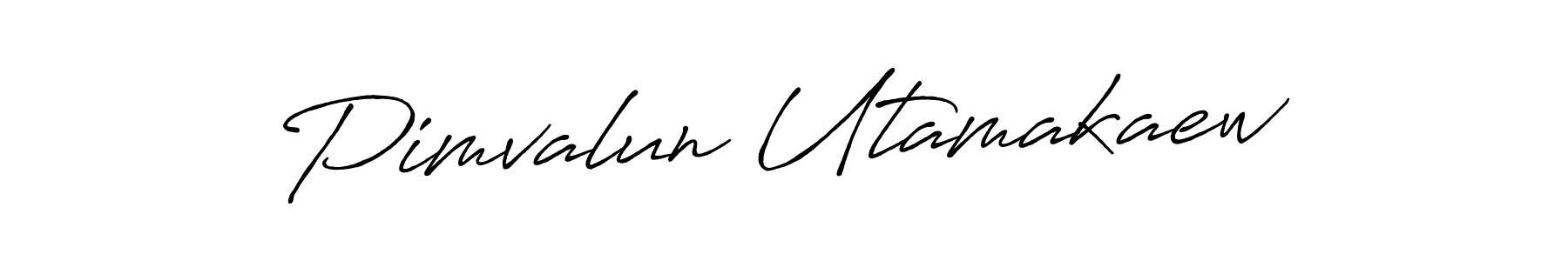 Pimvalun Utamakaew stylish signature style. Best Handwritten Sign (Antro_Vectra_Bolder) for my name. Handwritten Signature Collection Ideas for my name Pimvalun Utamakaew. Pimvalun Utamakaew signature style 7 images and pictures png