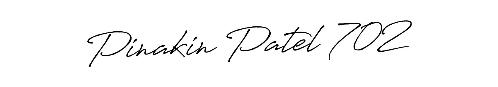 Create a beautiful signature design for name Pinakin Patel 702. With this signature (Antro_Vectra_Bolder) fonts, you can make a handwritten signature for free. Pinakin Patel 702 signature style 7 images and pictures png