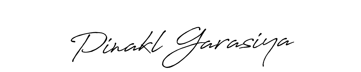 Create a beautiful signature design for name Pinakl Garasiya. With this signature (Antro_Vectra_Bolder) fonts, you can make a handwritten signature for free. Pinakl Garasiya signature style 7 images and pictures png